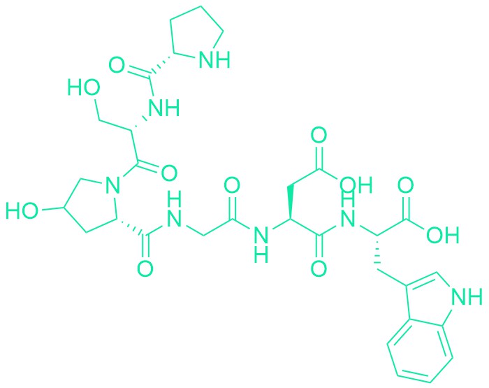 H-Pro-Ser-Hyp-Gly-Asp-Trp-OH