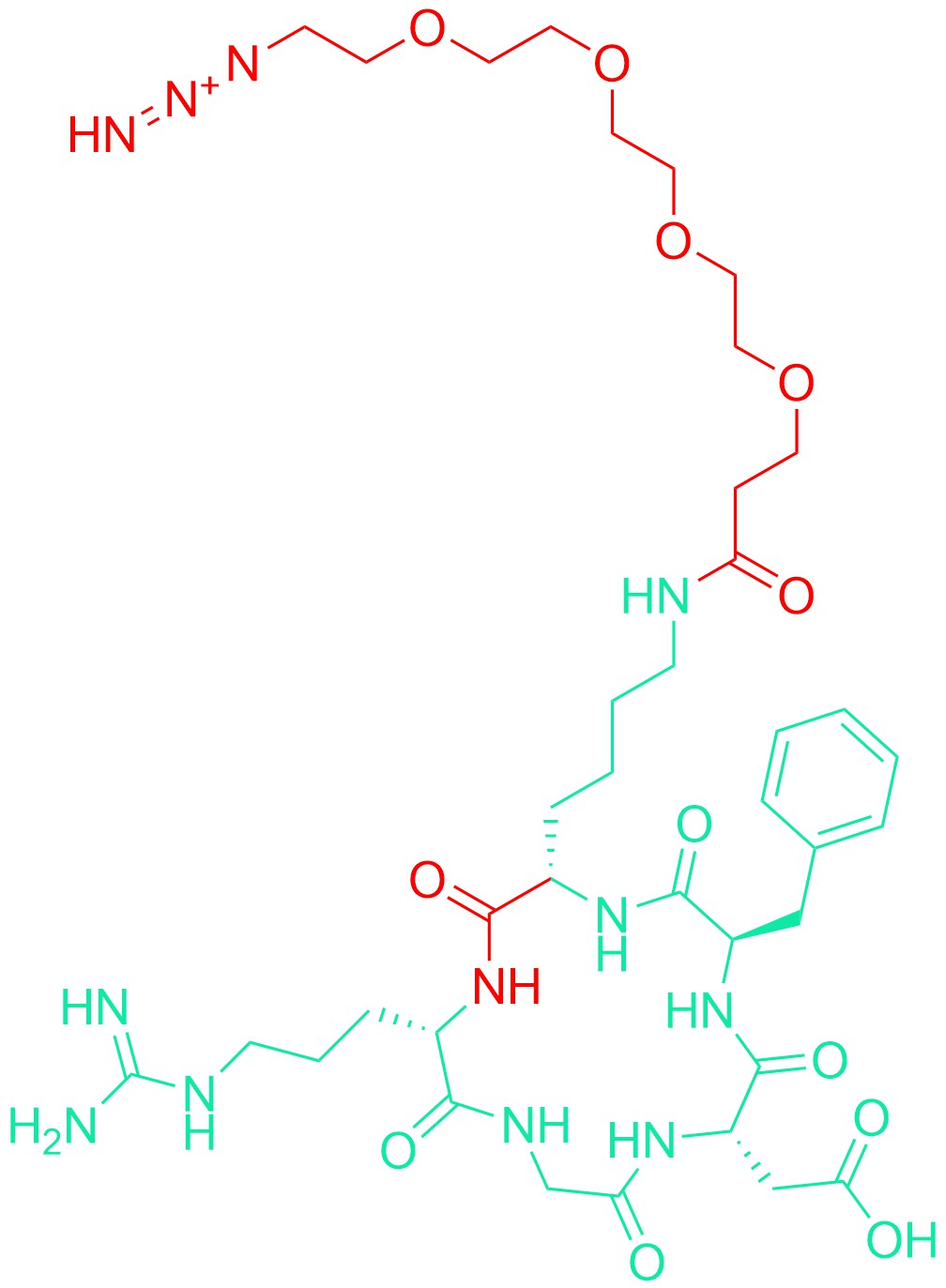 Cyclo(RGDfK(Azido PEG4))