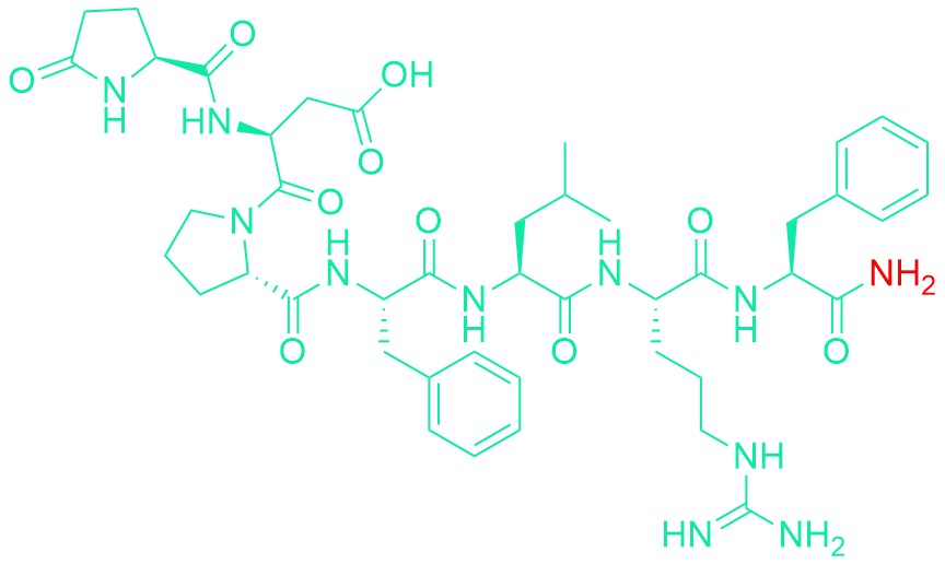 Pyr-Asp-Pro-Phe-Leu-Arg-Phe-NH2