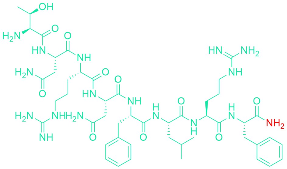 H-Thr-Asn-Arg-Asn-Phe-Leu-Arg-Phe-NH2