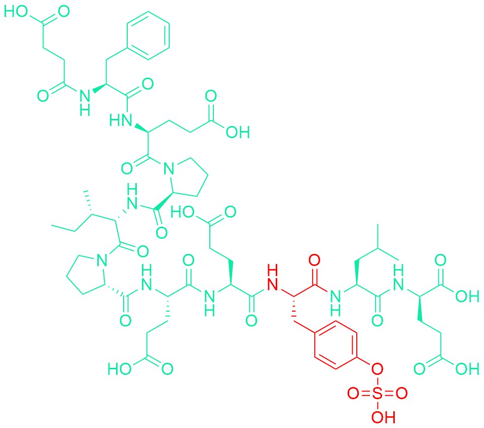 Succinyl-(Pro58,D-Glu65)-Hirudin (56-65) (sulfated)