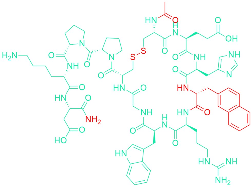 Acetyl-(Cys11,D-2-Nal14,Cys18)-β-MSH (11-22) amide