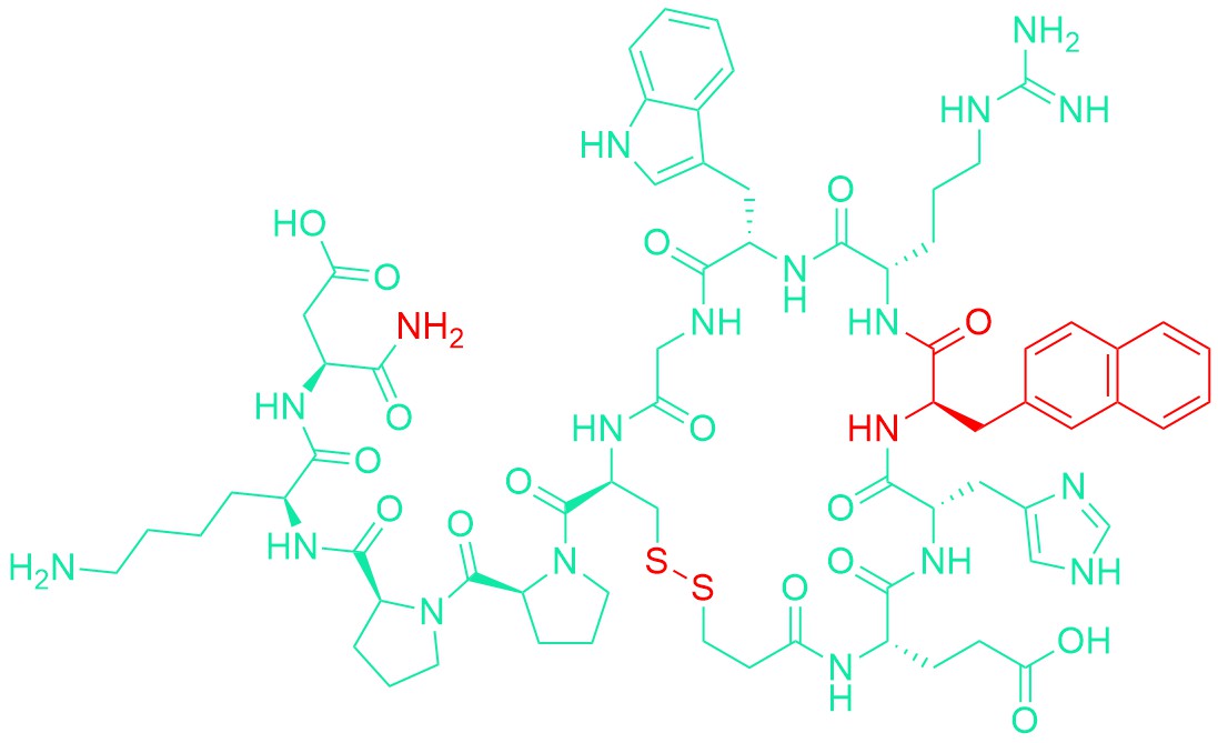 (Deamino-Cys11,D-2-Nal14,Cys18)-β-MSH (11-22) amide