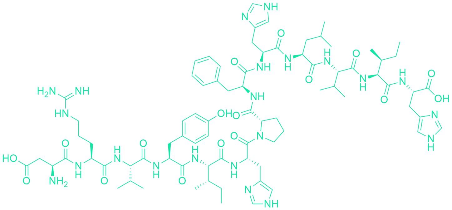 H-Asp-Arg-Val-Tyr-Ile-His-Pro-Phe-His-Leu-Val-Ile-His-OH